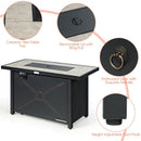 42 Inches 60 000 Btu Rectangular Propane Fire Pit Table