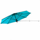 8ft Wall-Mounted Telescopic Folding Tilt Aluminum Sun Shade Umbrella-Blue