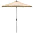 9' Patio Outdoor Market Umbrella with Aluminum Pole without Weight Base-Beige