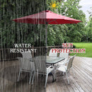 9' Patio Outdoor Market Umbrella with Aluminum Pole without Weight Base-Burgundy