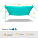 10 Foot Ride 9 Foot Family Beach Tent Canopy Sunshade with 4 Poles-Green