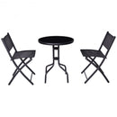3 Piecs Folding Bistro Table Chairs Set for Indoor and Outdoor