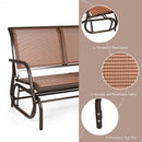Swing Glider Chair 48" Loveseat Rocker Lounge Backyard-Brown