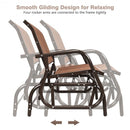 Swing Glider Chair 48" Loveseat Rocker Lounge Backyard-Brown