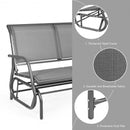 Swing Glider Chair 48" Loveseat Rocker Lounge Backyard-Gray