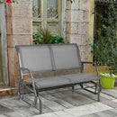 Swing Glider Chair 48" Loveseat Rocker Lounge Backyard-Gray