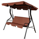 3 Seats Patio Canopy Swing-coffee
