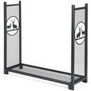 4 Feet Heavy Duty Firewood Log Rack for Fireplace Stove Fire Pit