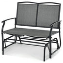 Iron Patio Rocking Chair for Outdoor Backyard and Lawn-Gray