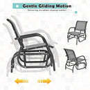 Outdoor Single Swing Glider Rocking Chair with Armrest-Gray