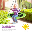 40" 770 lbs Flying Saucer Tree Swing Kids Gift with 2 Tree Hanging Straps-Green