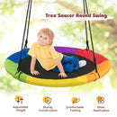 40-Inch Flying Saucer Tree Swing Outdoor Play Set with Adjustable Ropes Gift for Kids