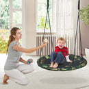 40" Flying Saucer Tree Swing Outdoor Play Set with Adjustable Ropes Gift for Kids