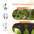 60" Platform Tree Swing Outdoor with  2 Hanging Straps-Blue & Orange