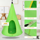 32" Kids Nest Swing Chair Hanging Hammock Seat for Indoor Outdoor-Green