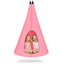 32" Kids Nest Swing Chair Hanging Hammock Seat for Indoor and Outdoor-Pink