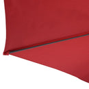 10FT Patio Umbrella 6 Ribs Market Steel Tilt W- Crank Outdoor Garden without Weight Base-Burgundy