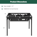 225 000-BTU Portable Propane 3 Burner Gas Cooker