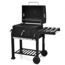 Outdoor Portable Charcoal Grill with Side Table