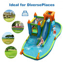 Inflatable Water Slide with Bounce House and Splash Pool without Blower for Kids
