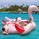 6 People Inflatable Flamingo Floating Island for Pool  Lake and River