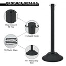 6 Pieces Plastic Stanchion Post 36Inch Crowd Control Barrier with 5FT Link Chain