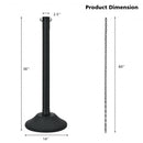 6 Pieces Plastic Stanchion Post 36Inch Crowd Control Barrier with 5FT Link Chain