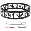 36 Inch Metal Fire Pit Ring Deer with Extra Poker Bonfire Liner for Campfire