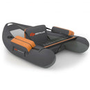 Inflatable Fishing Float Tube with Pump Storage Pockets and Fish Ruler-Gray