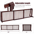 Folding Adjustable Free Standing 3 Panel Wood Fence