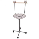 51" Bird Parrot Play Stand Perch with Pan Feeding Cups