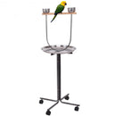 51" Bird Parrot Play Stand Perch with Pan Feeding Cups