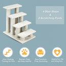 4-Step Pet Stairs Carpeted Ladder Ramp Scratching Post Cat Tree Climber