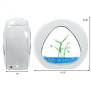 1Gallon Fish Aquarium Tank with Filter Air Pump-White