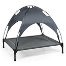 Portable Elevated Outdoor Pet Bed with Removable Canopy Shade-36"