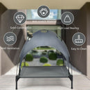 Portable Elevated Outdoor Pet Bed with Removable Canopy Shade-36"