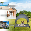 Portable Elevated Outdoor Pet Bed with Removable Canopy Shade-36"