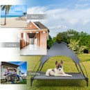 Portable Elevated Outdoor Pet Bed with Removable Canopy Shade-42"