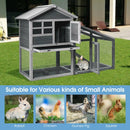 Wooden Chicken Coop with Ventilation Door and Removable Tray for Indoor and Outdoor