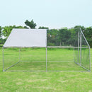 13' x 13' Walk-in Chicken Coop with Waterproof Cover for Outdoor Backyard Farm