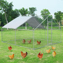 13' x 13' Walk-in Chicken Coop with Waterproof Cover for Outdoor Backyard Farm