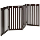 36" Folding Wooden Freestanding Pet Gate  with 360° Hinge-Espresso