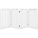 36" Folding Wooden Freestanding Pet Gate  with 360° Hinge-White