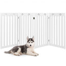 36" Folding Wooden Freestanding Pet Gate  with 360° Hinge-White