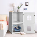 2-Tier Hidden Cat House Enclosure Nightstand-White