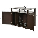 Wooden Cat Litter Box Enclosure Hidden Cat Washroom with Storage Layer-Brown