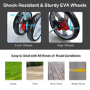 Foldable 4-Wheel Pet Stroller with Storage Basket-Black