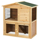 35 Inch Wooden Chicken Coop with Ramp