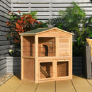 35 Inch Wooden Chicken Coop with Ramp