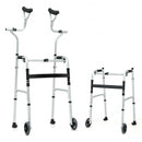 Folding Rehabilitation Auxiliary Standard Walker Aluminum Alloy with Support